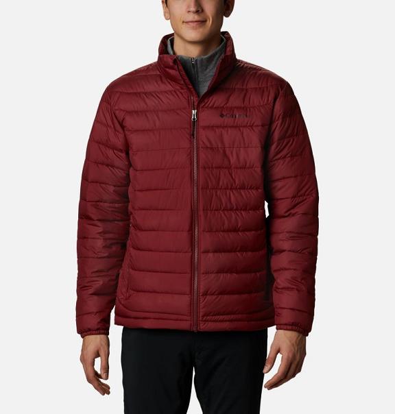 Columbia Powder Lite Insulated Jacket Red For Men's NZ3576 New Zealand